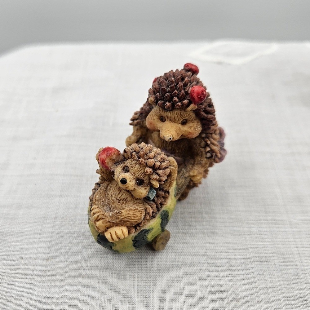 Mini Resin Hedgehog Multicolor Fruit-Themed Tea Set