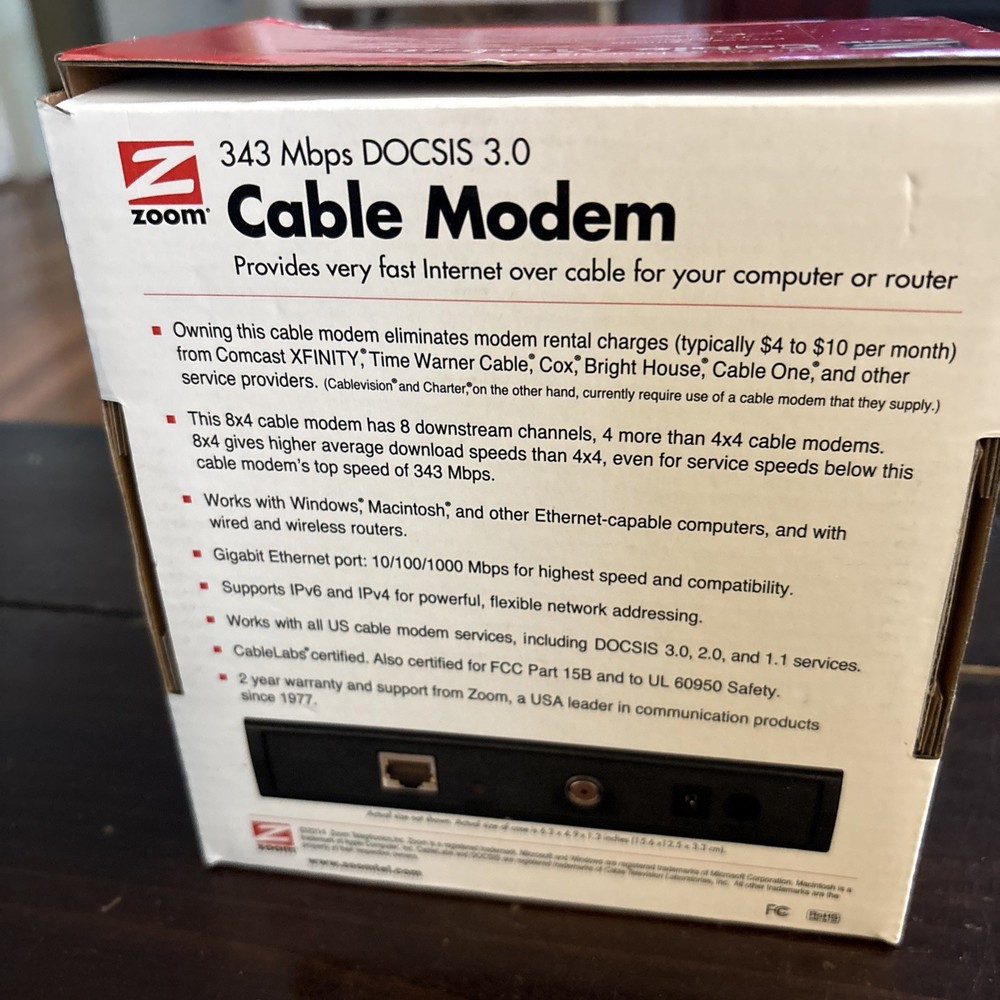 Zoom DOCSIS 3.0 Cable Modem Model 5341