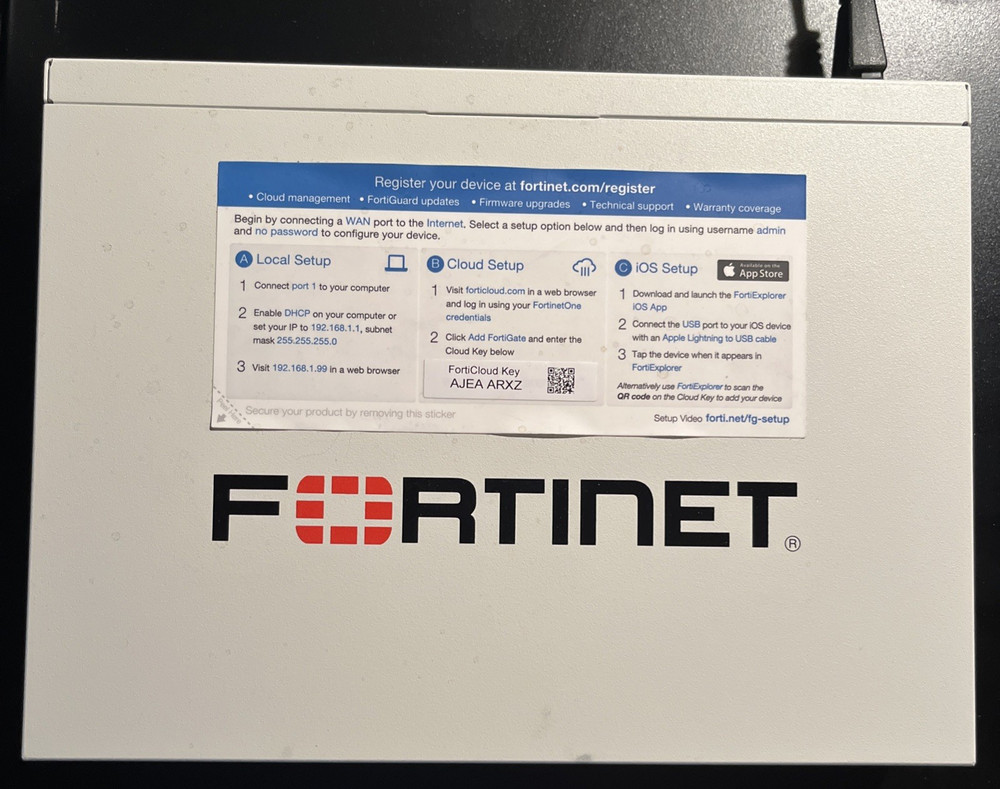 Fortinet FortiGate 40F Next-Gen Firewall Security Appliance  TESTED