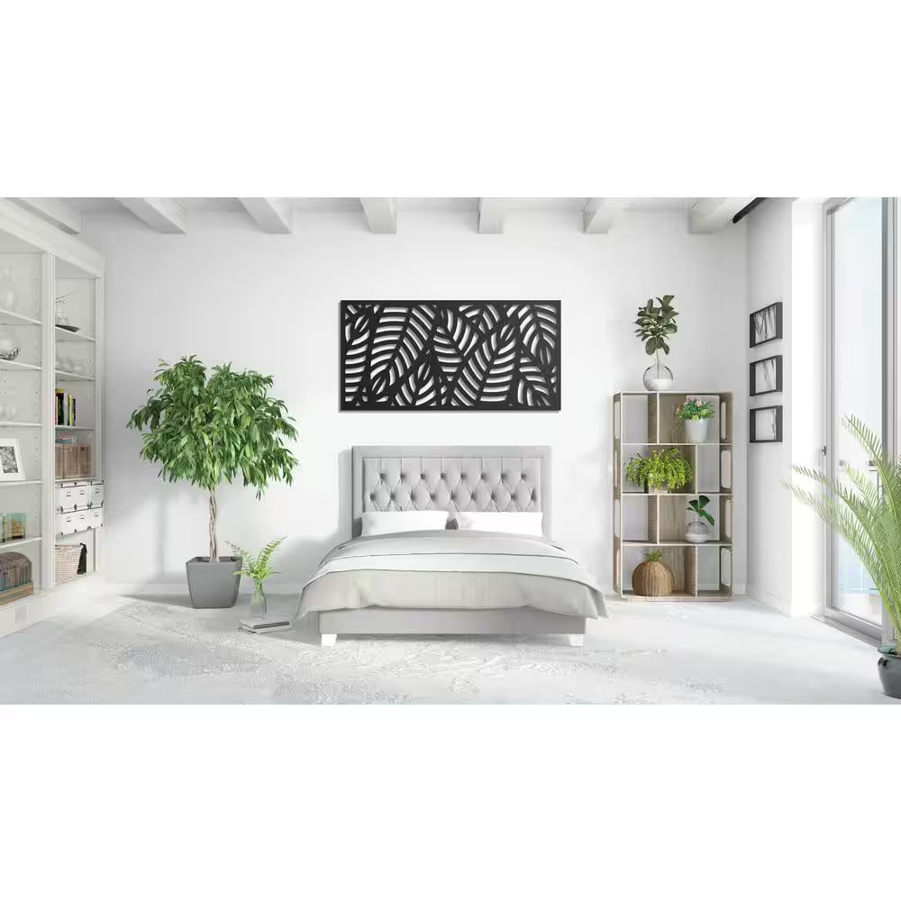 3 Ft. X 6 Ft. Sanibel Black Polypropylene Decorative Screen Panel