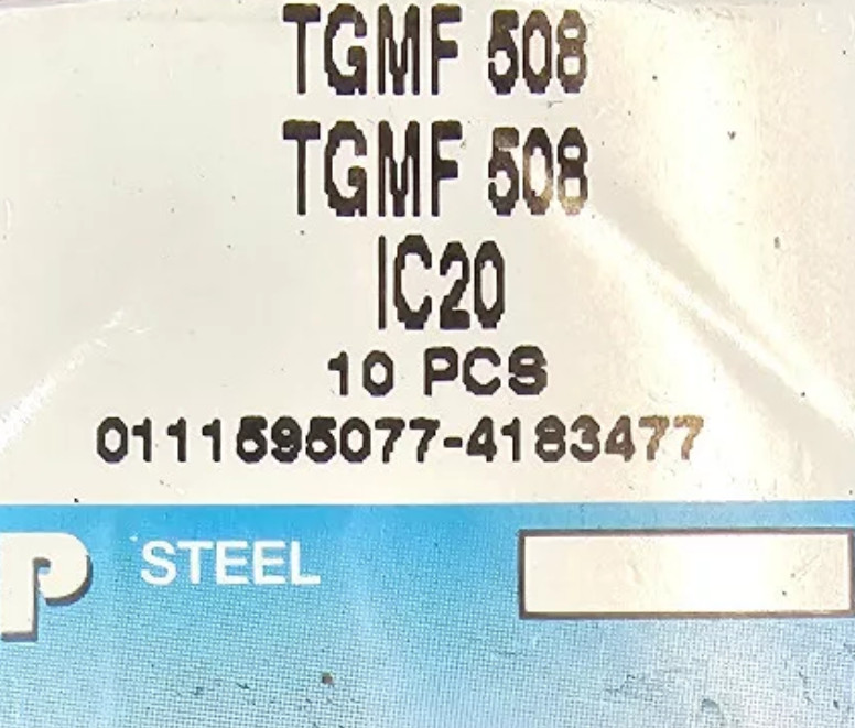 10  PCS  ORIGINAL  INSERTS          TGMF 508 IC20