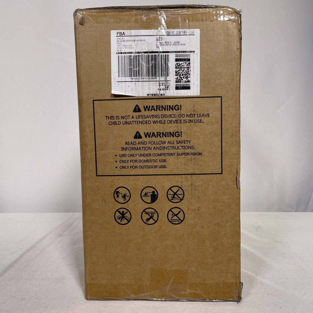 Sunrio Inflatable Pool Float With Backrest Handles 45"x45"x21" NEW
