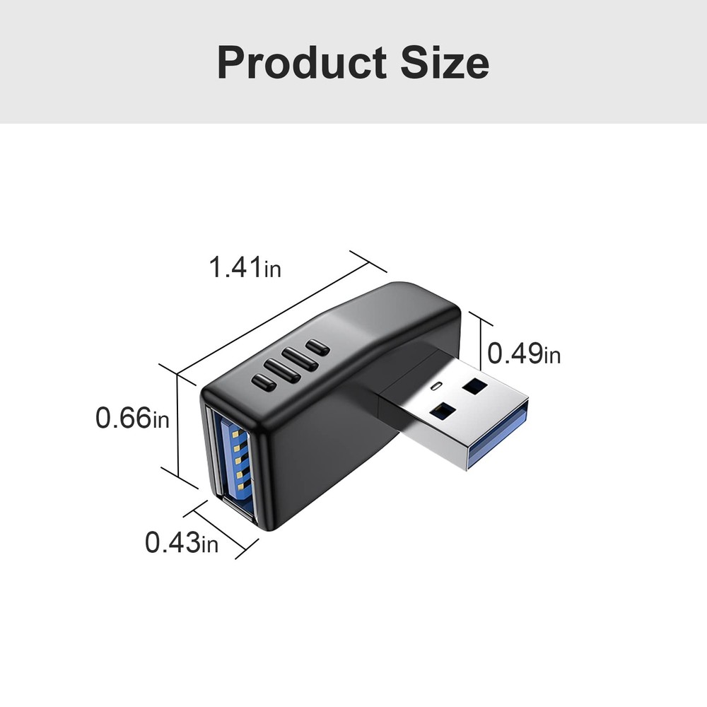 Oxsubor angled usb adaptor left and right, right