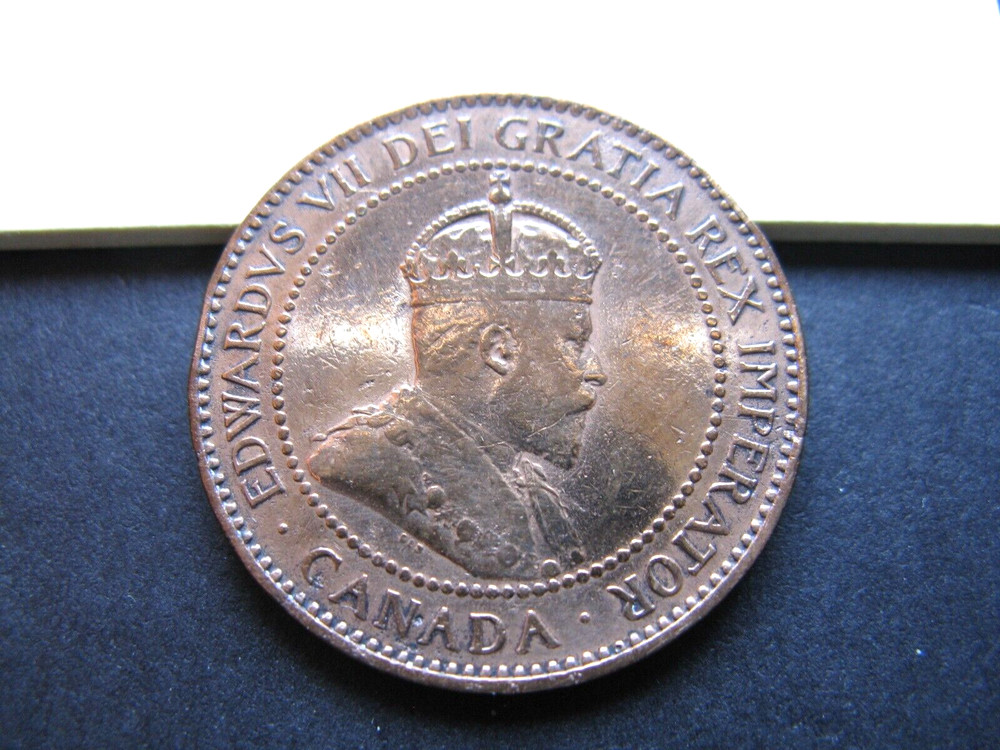 1907H, 1 Large Cent Canada, Edward VII, High Grade