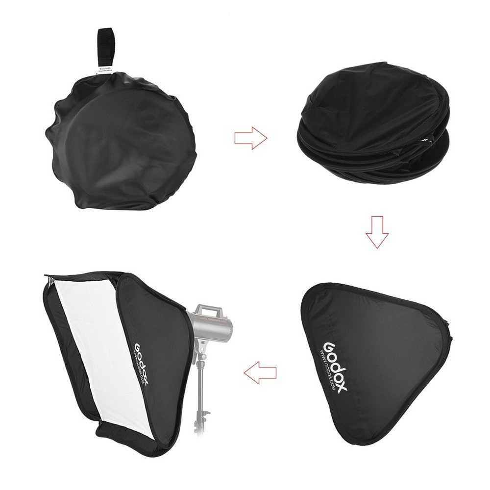 Godox 32x32 inches / 80x80cm Portable Foldable Studio Flash Softbox Diffuser ...