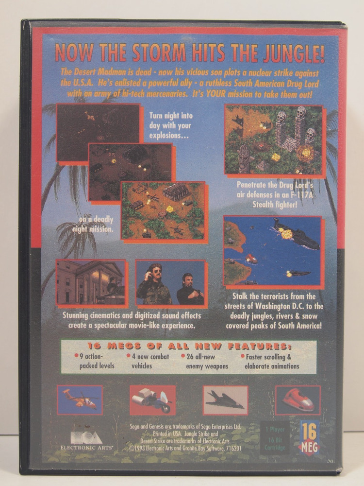 Jungle Strike Case (SEGA Genesis) Authentic BOX ONLY