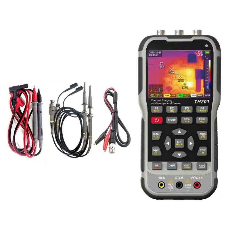 High Resolution Double Channel Oscilloscope with Thermal Imaging for Electronics