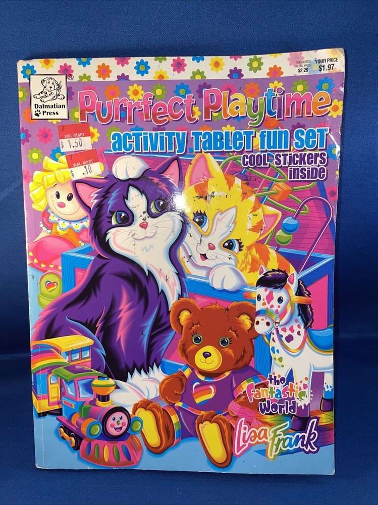 2000 Lisa Frank: Perfect Playtime Activity Tablet Fun Set, Cool Stickers