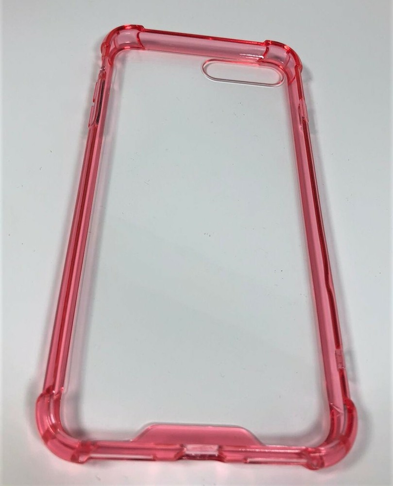 iPhone 7 Plus Clear Case Shockproof Heavy Duty - RED