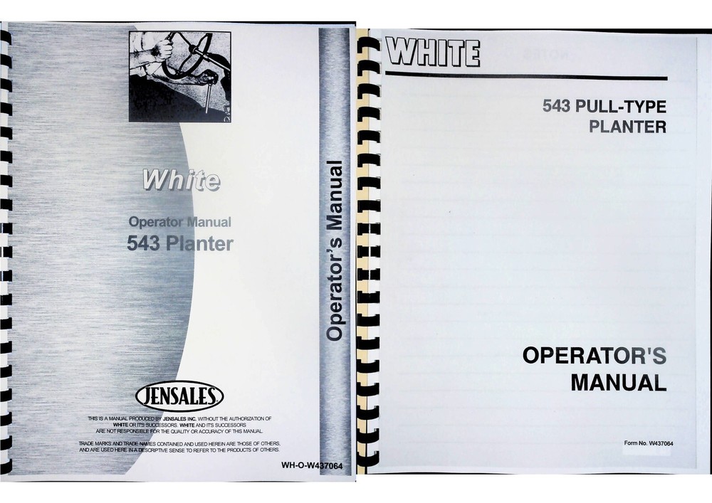White 543 Planter Owners Operators Manual