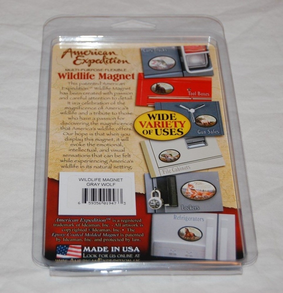 GRAY WOLF WILDLIFE MULTI-PURPOSE MAGNET