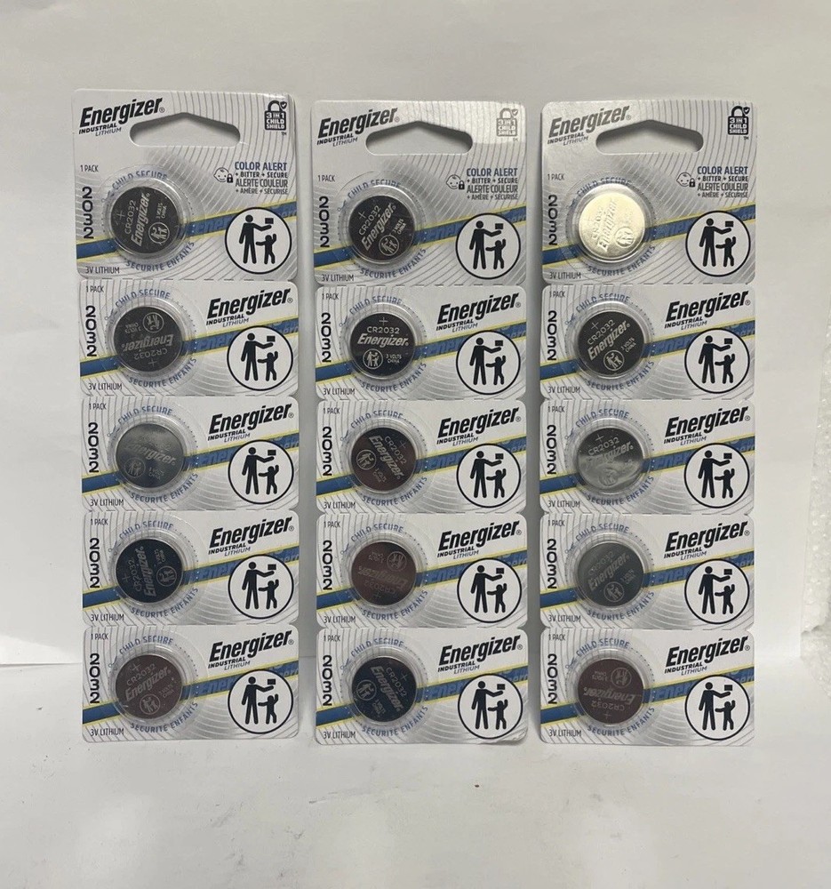 15 COUNT Energizer 2032 Batteries 3 Volt Lithium With Child Seal