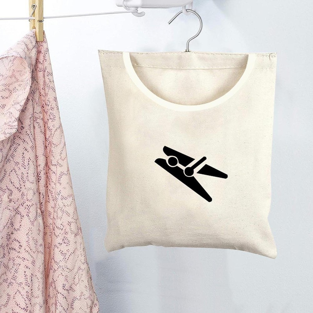 Clothespin Storage Bag Organizer with Hanging Hook Multipurpose Clothes Pin