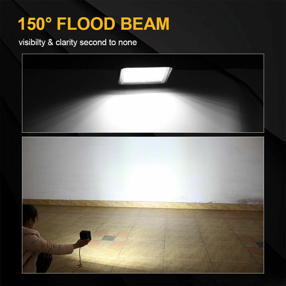 4x Flood Beam LED Work Light fit John Deere Backhoe Loader Excavator Forklift