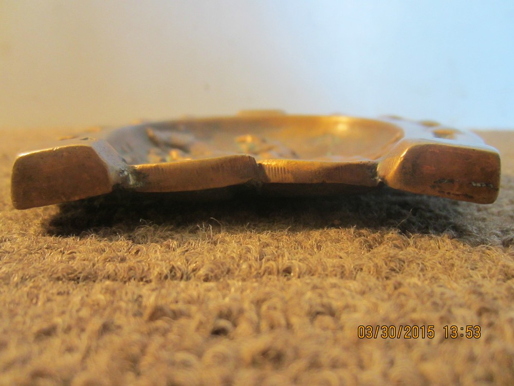 EQUESTRIAN STEEPLECHASE JUMPER BRONZE ASHTRAY