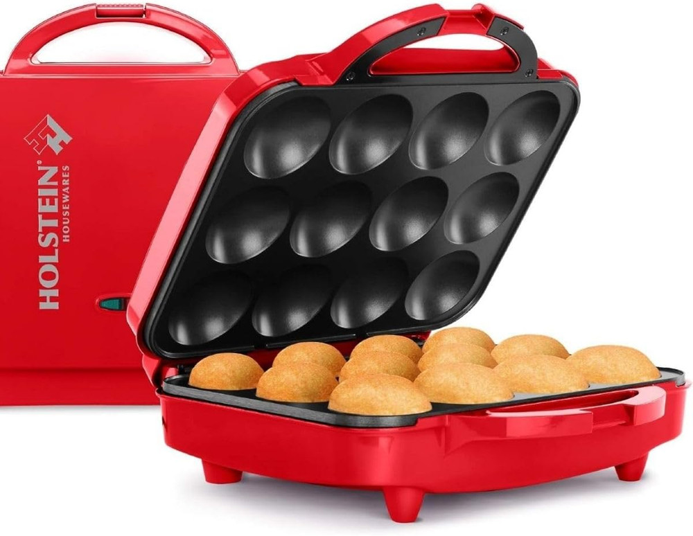 Cupcake Maker, Non-Stick Coating, Red - Makes 12 Full Size Cupcakes, Muffins, Ci