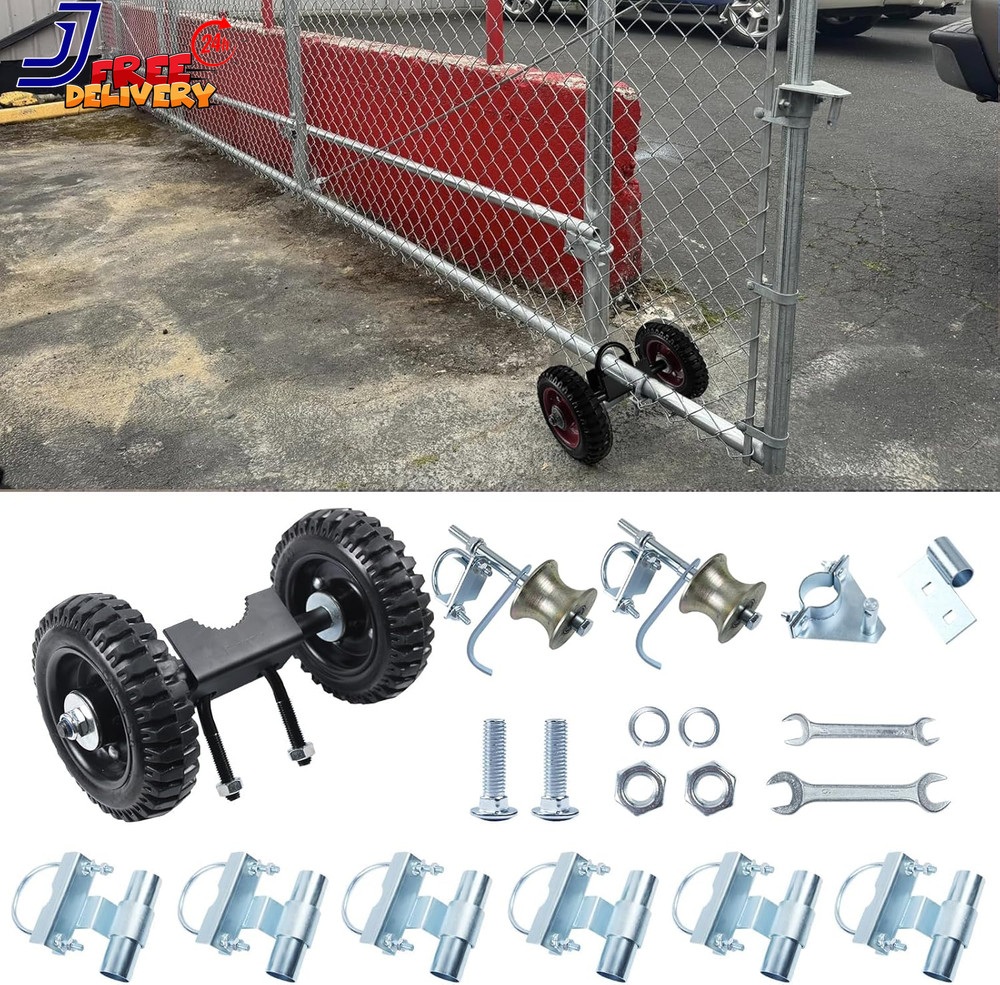 6" Wheels Rolling Gate Hardware Kit for Chain Link Gate Sliding Gate Hardware