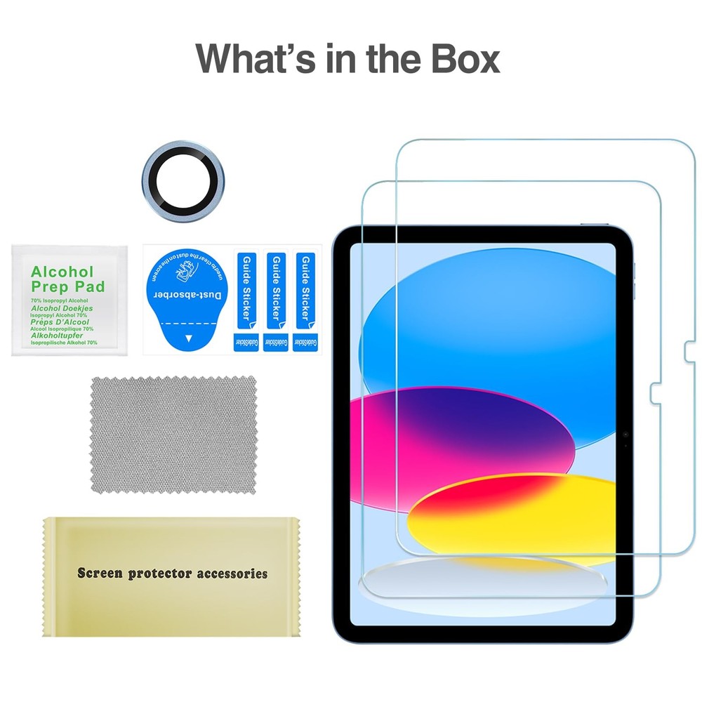 ProCase 2 Pack Screen Protector 2 + 1 Blue Lens Cover,