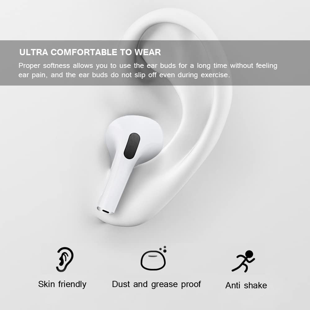 Replacement Ear Tips for AirPods Pro with Noise Reduction Hole, White