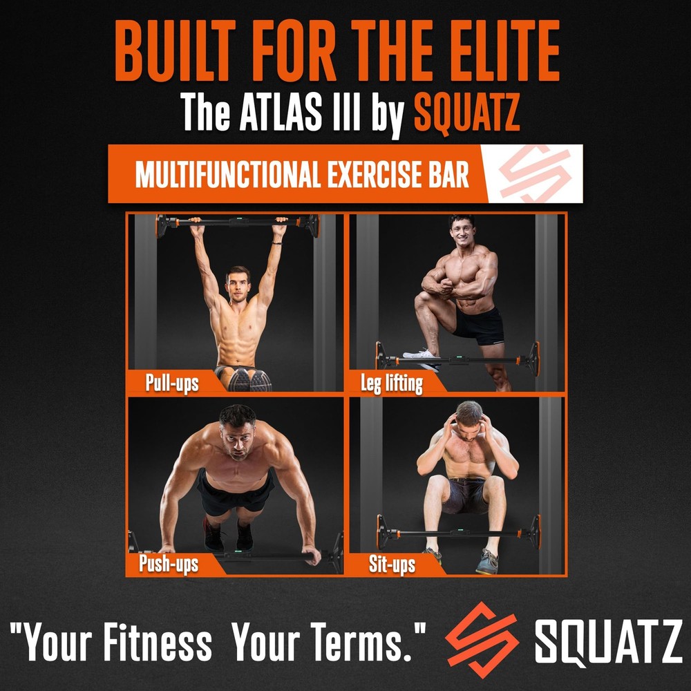 Adjustable Pull-Up Bar - Strength Training Exercise Equipment with Automatic ...