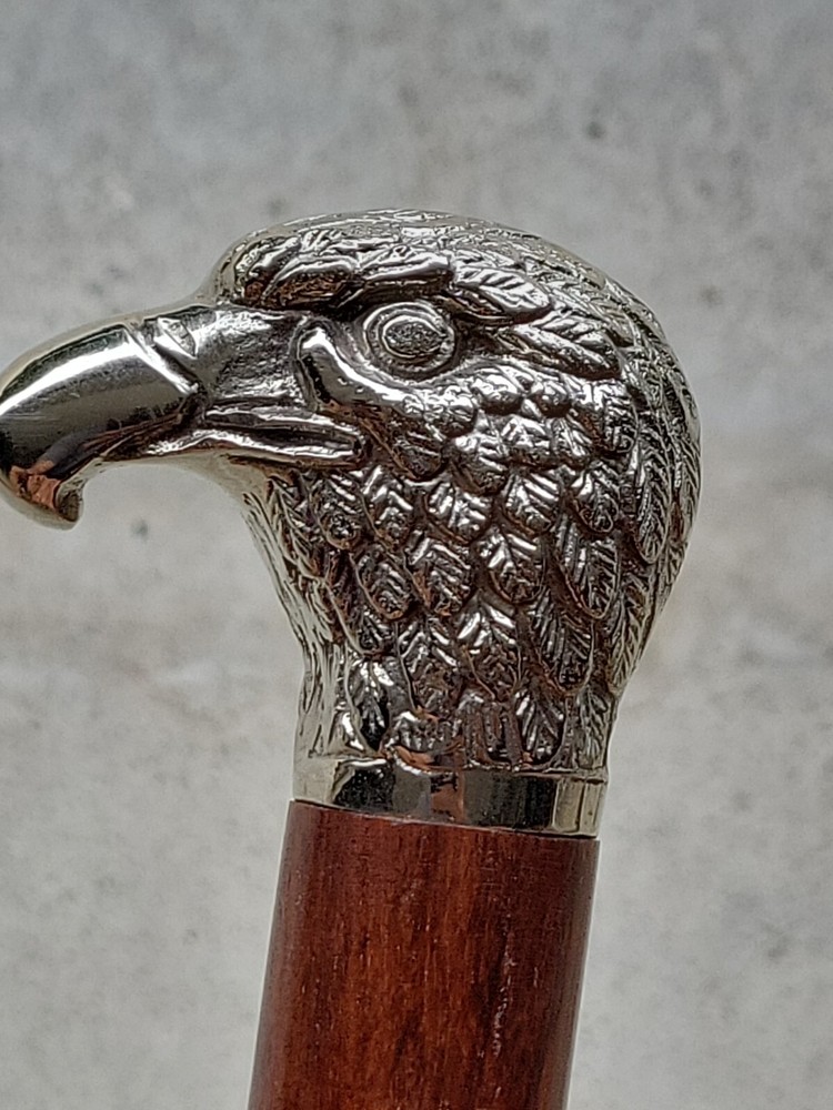 Deluxe 23" METAL Silver Eagle Handle Shoe Horn