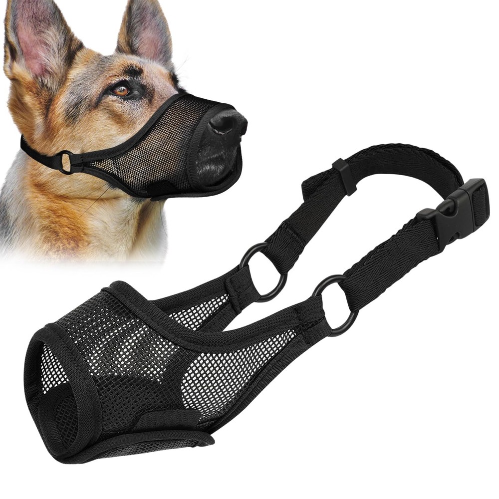 Dog Muzzle Mesh Dog Muzzle for Large Medium Small Dogs Soft Muzzles for Bitin...