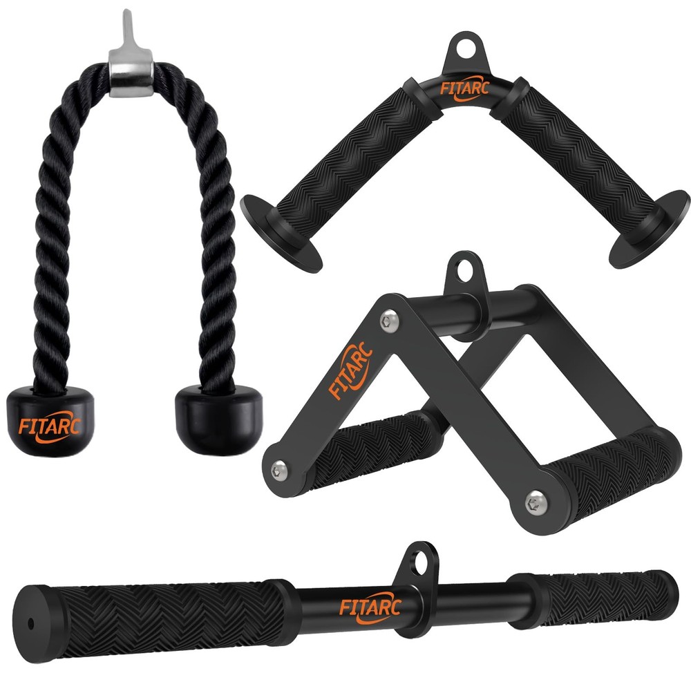 Cable Machine Attachment Set, LAT Pulldown Attachments for Home Gym Equipment...