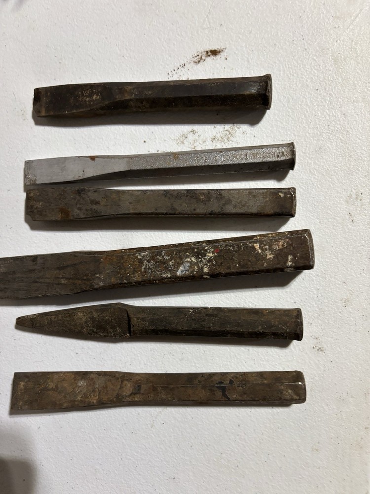 Cold Chisel Lot 6 Piece With Cape Chisel