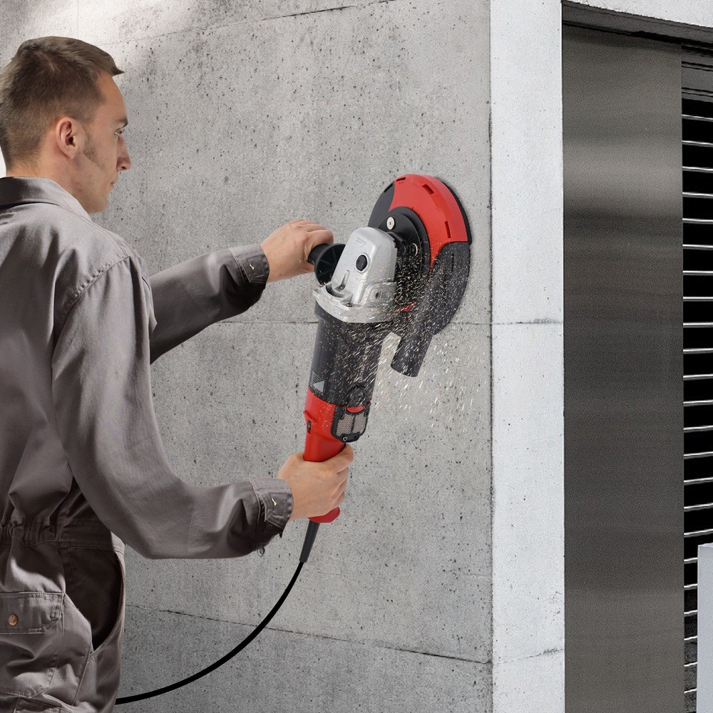 Handhold Concrete Grinder Adjustable Grinding Machine with Dust Extraction Port