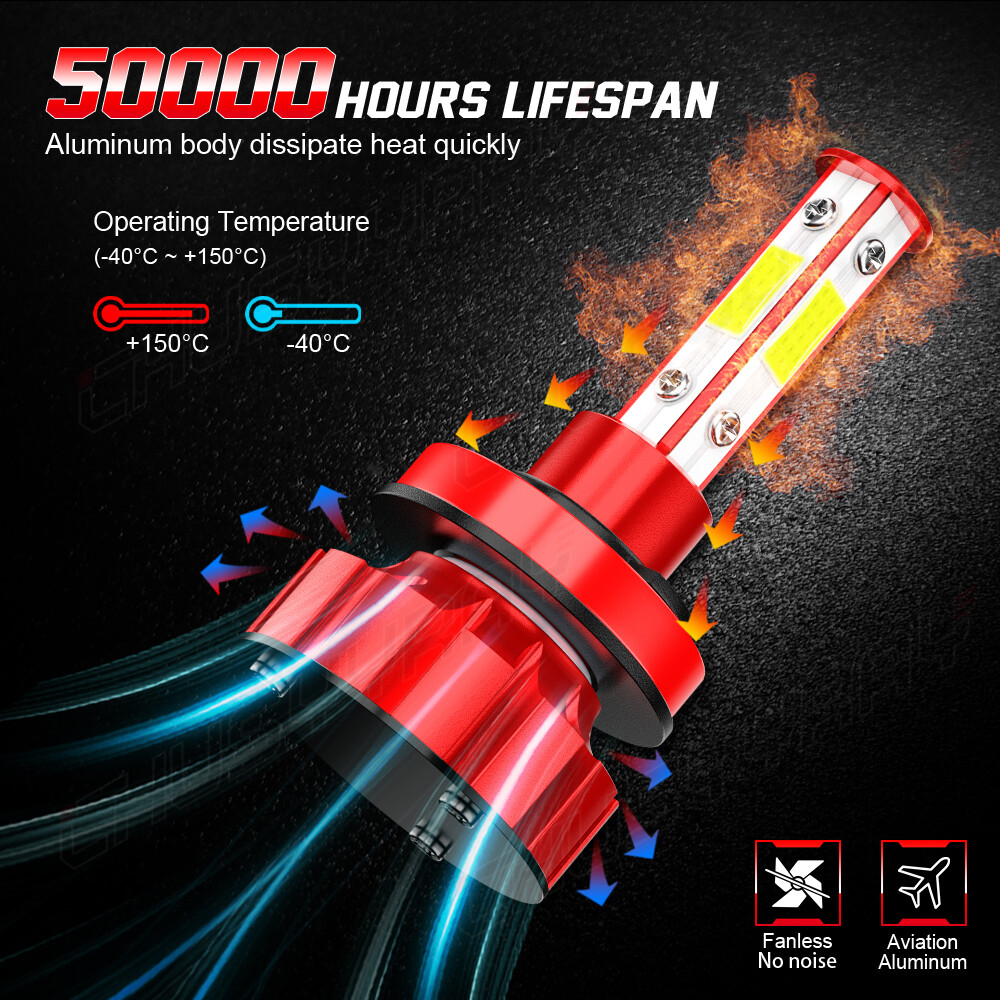 For Volvo XC60 2010-2017 4X H7 H11 Combo LED Headlight High & Low Beam Bulbs