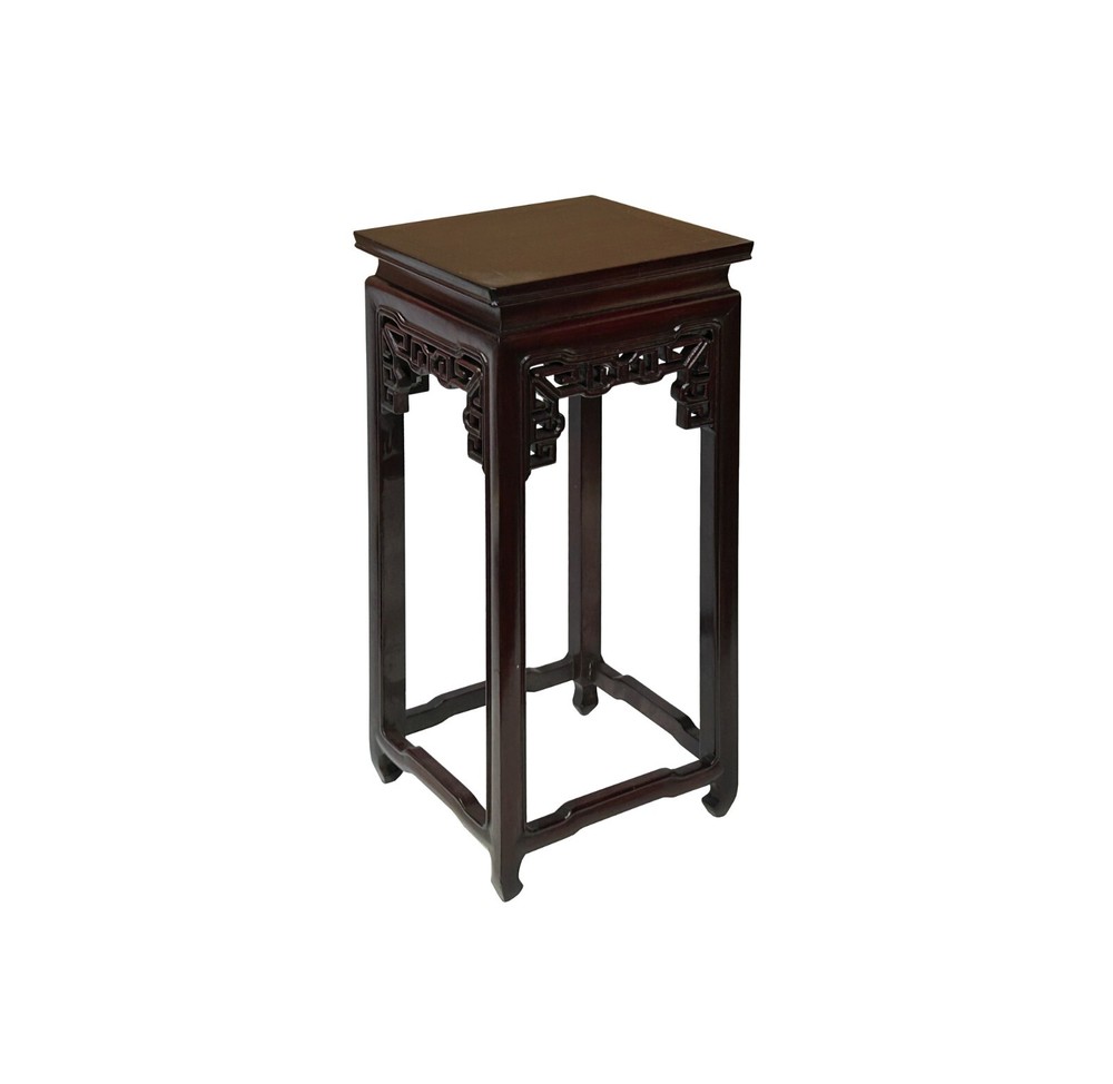 6" Brown Ru Yi Pattern Square Tall Slim Display Stand Easel st1060