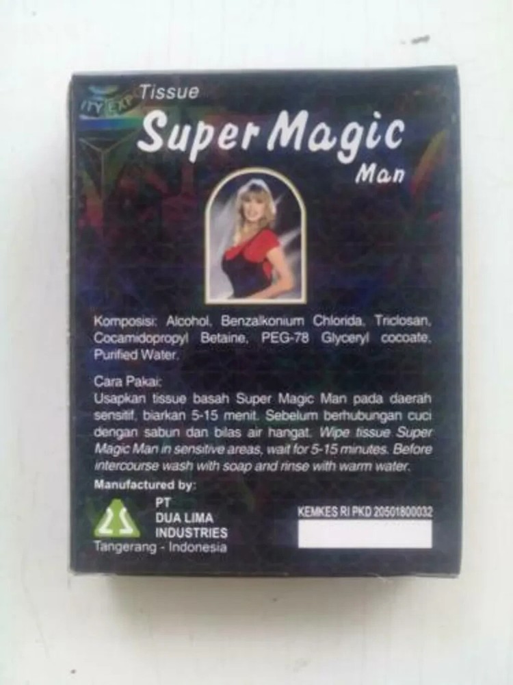 6 Sachet Super Magic Man Antiseptic Wet Tissue Longer Men Ejaculation 3 Boxes