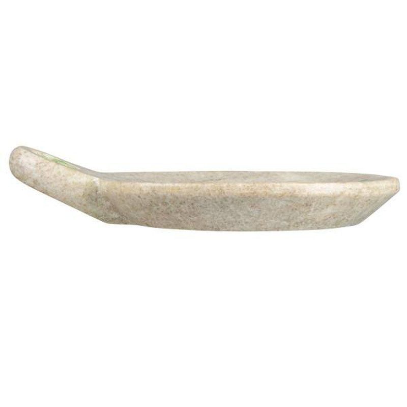 7.5 In. Freestanding Dish in Beige with Handle