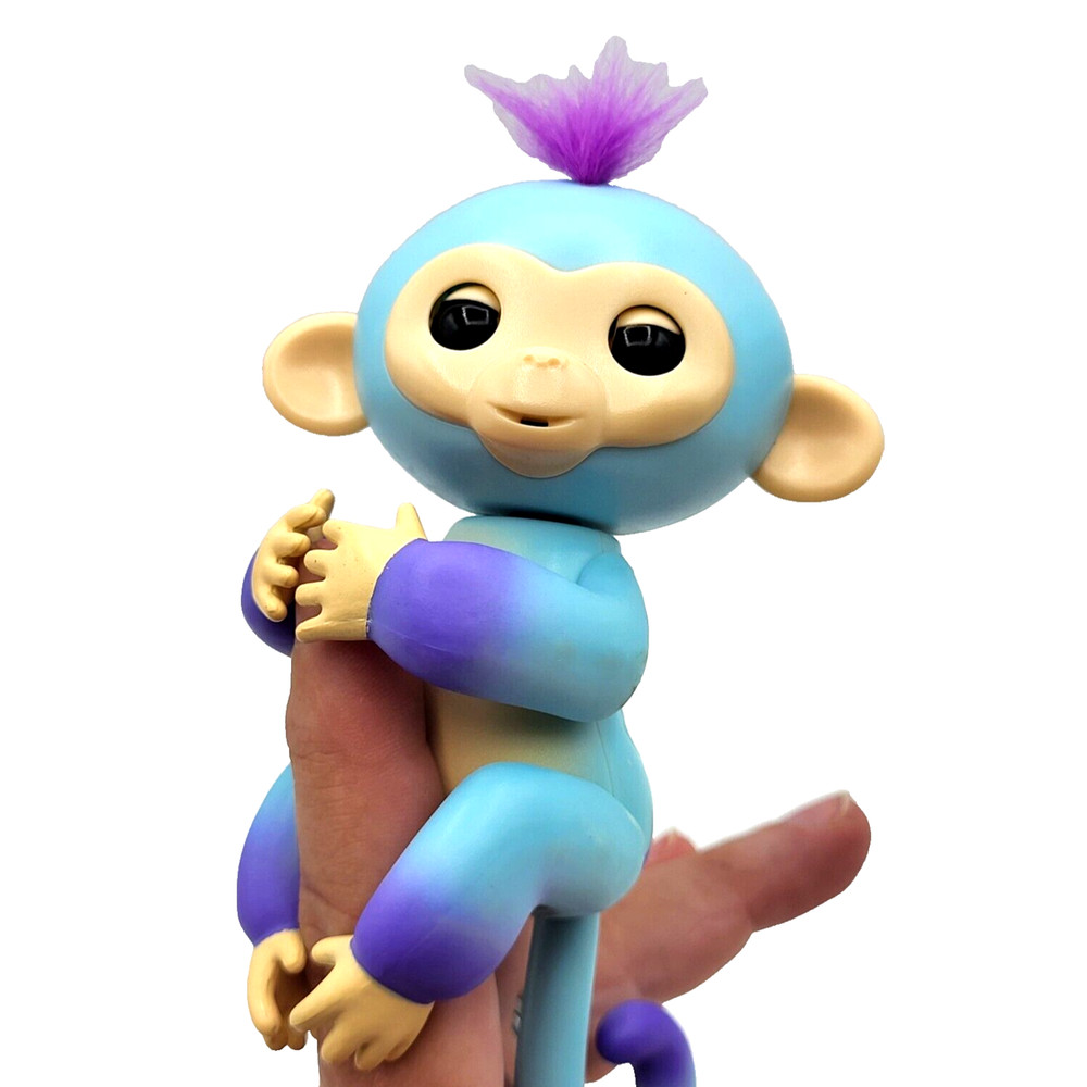 Blue Purple Fingerling Interactive Baby Monkey 5" TESTED