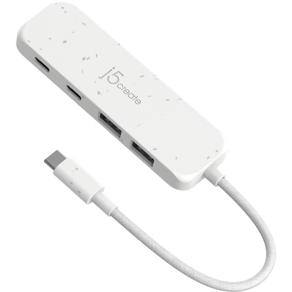 j5create Eco-Friendly USB-C to 4-Port USB-C and USB-A Gen 2 Hub