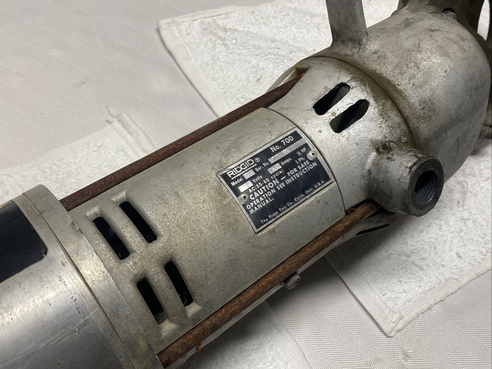 Ridgid No 700 Model A Electric Pipe Threader Machine Portable Works!