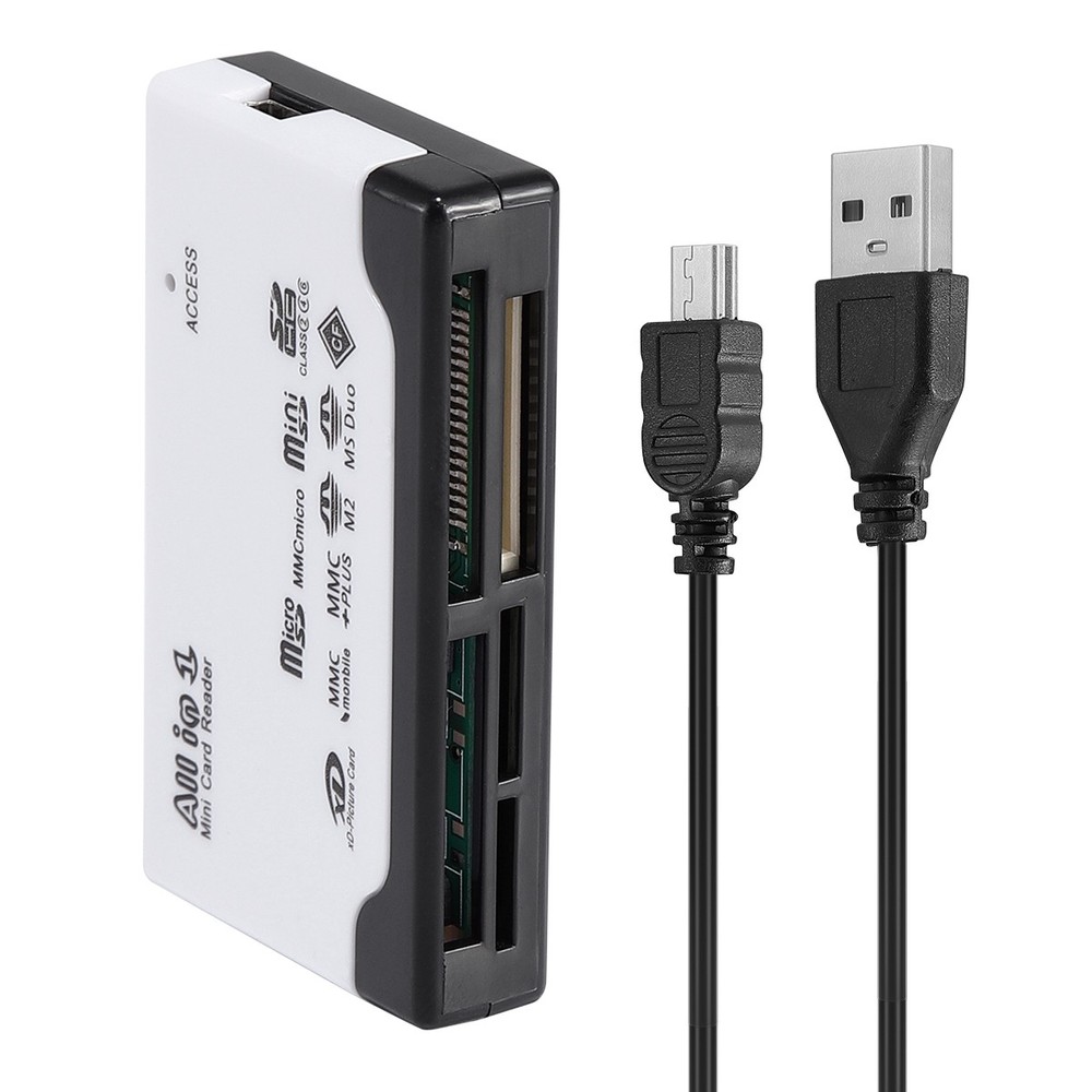 6-IN-1 USB 2.0 Memory Card Reader High-Speed Adapter for Micro SD SDXC CF SDHC