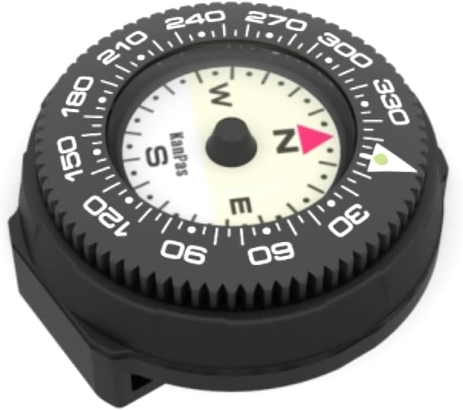 Mini Button Map Compass with Turnable Bezel for Watchband Every Day Carry