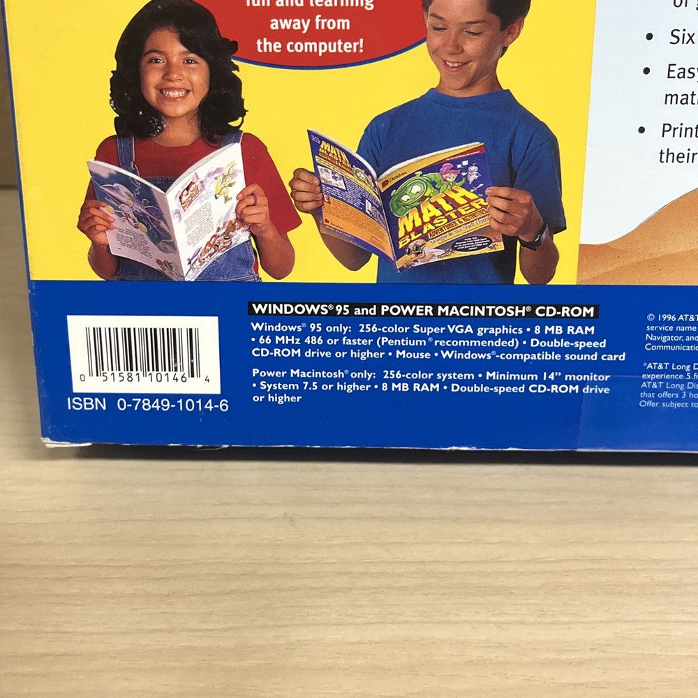 Mega Math Blaster 2-CD Set + Activity Book Windows 95 / Mac 1996