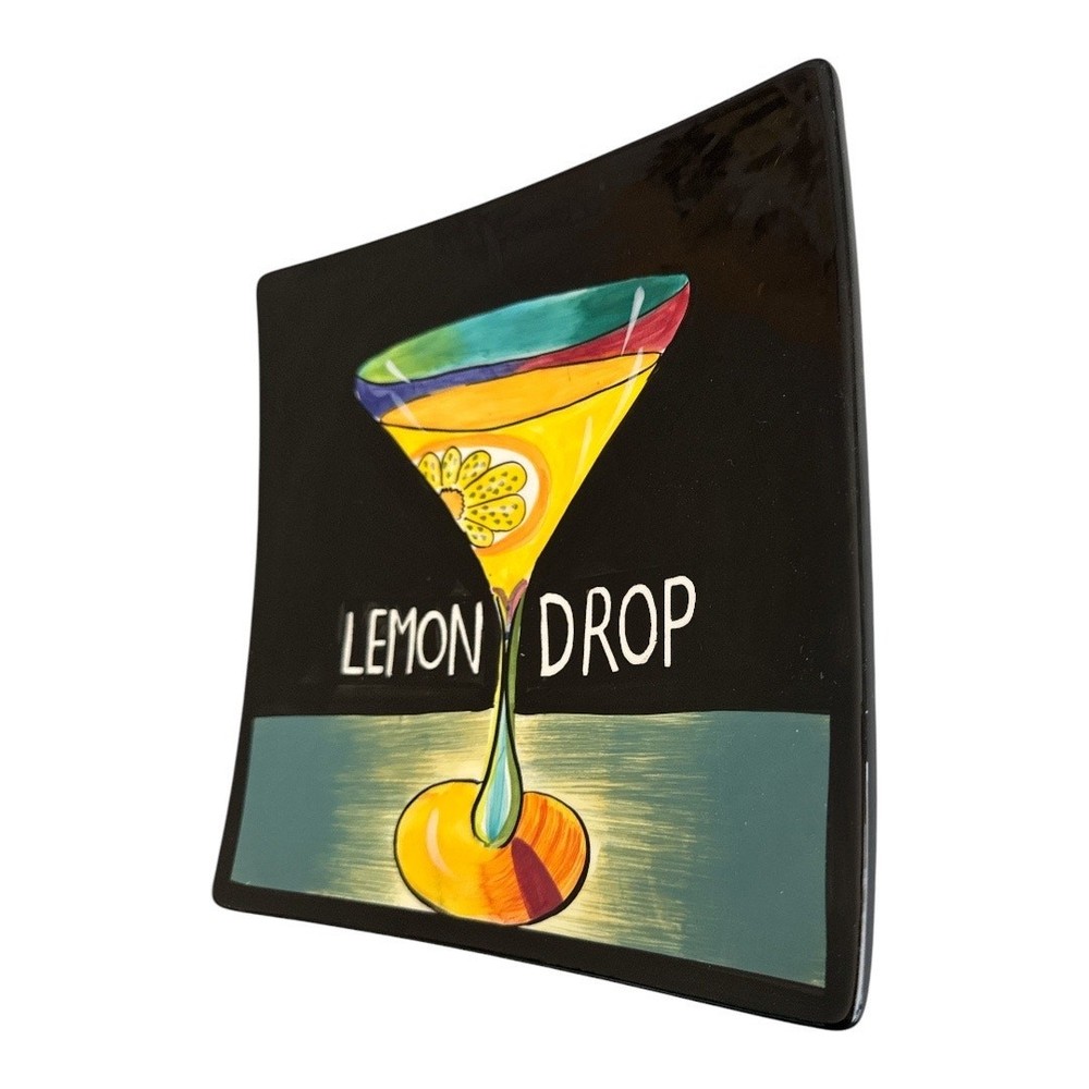 Mary Naylor Designs “Lemon Drop” Hand Painted Square Plate