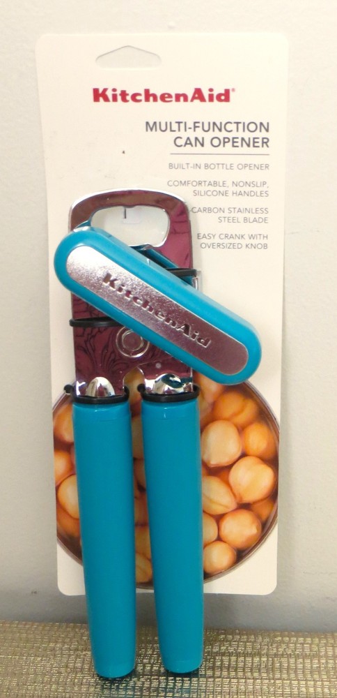 Kitchenaid Can Opener Teal Turquoise Multi-Function Easy Crank HODW NEW/pkg
