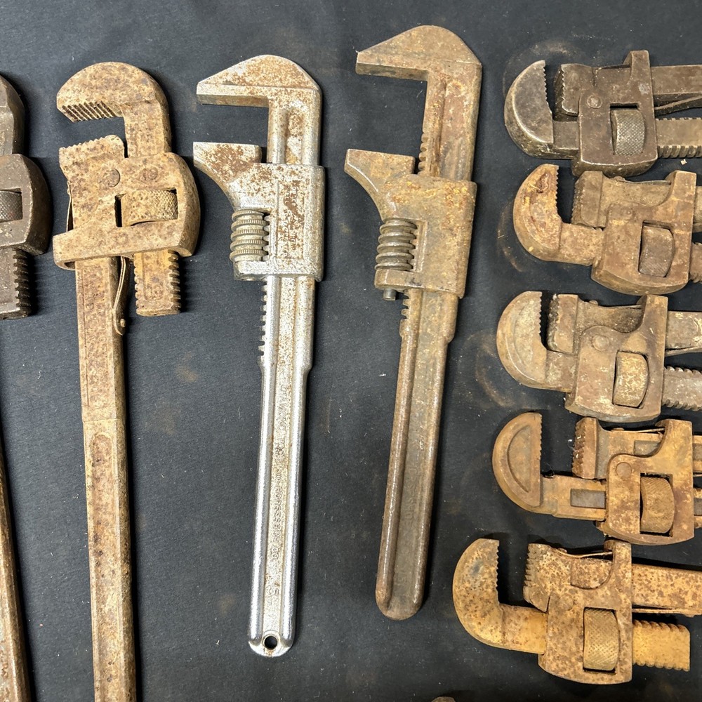 Lot Of 11 Pipe Wrenches