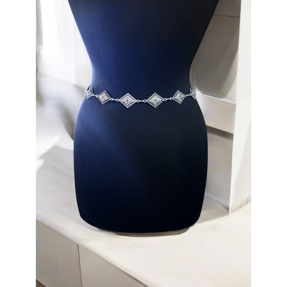 Vintage Geometric Chain Belt