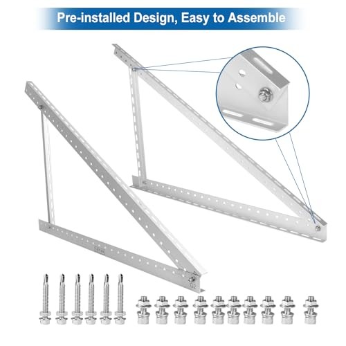 45" Solar Panel Mount Bracket for 100-400 Watts Solar Panel with Enhanced