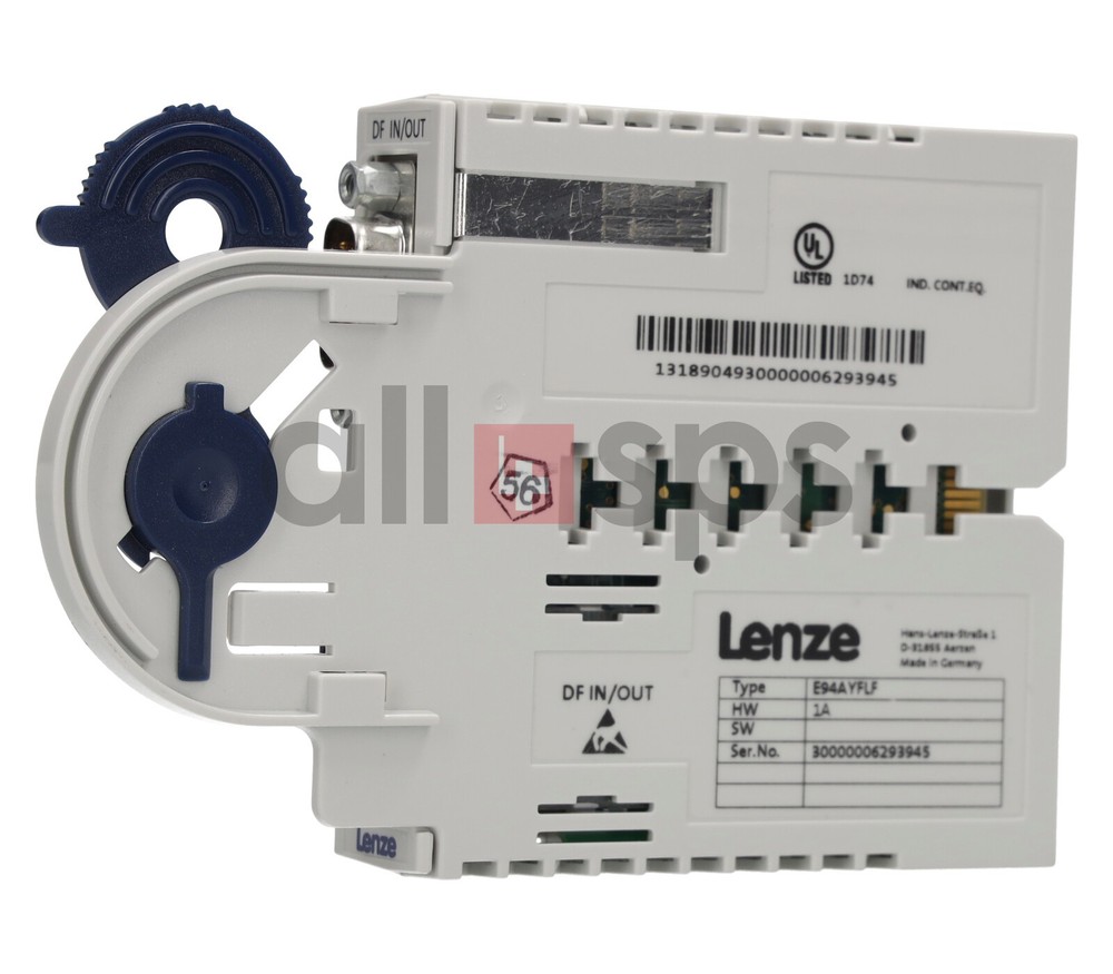 LENZE SERVO DRIVES EXPANSION MODULE CONDUCTANCE FREQUENCY - E94AYFLF (USED)