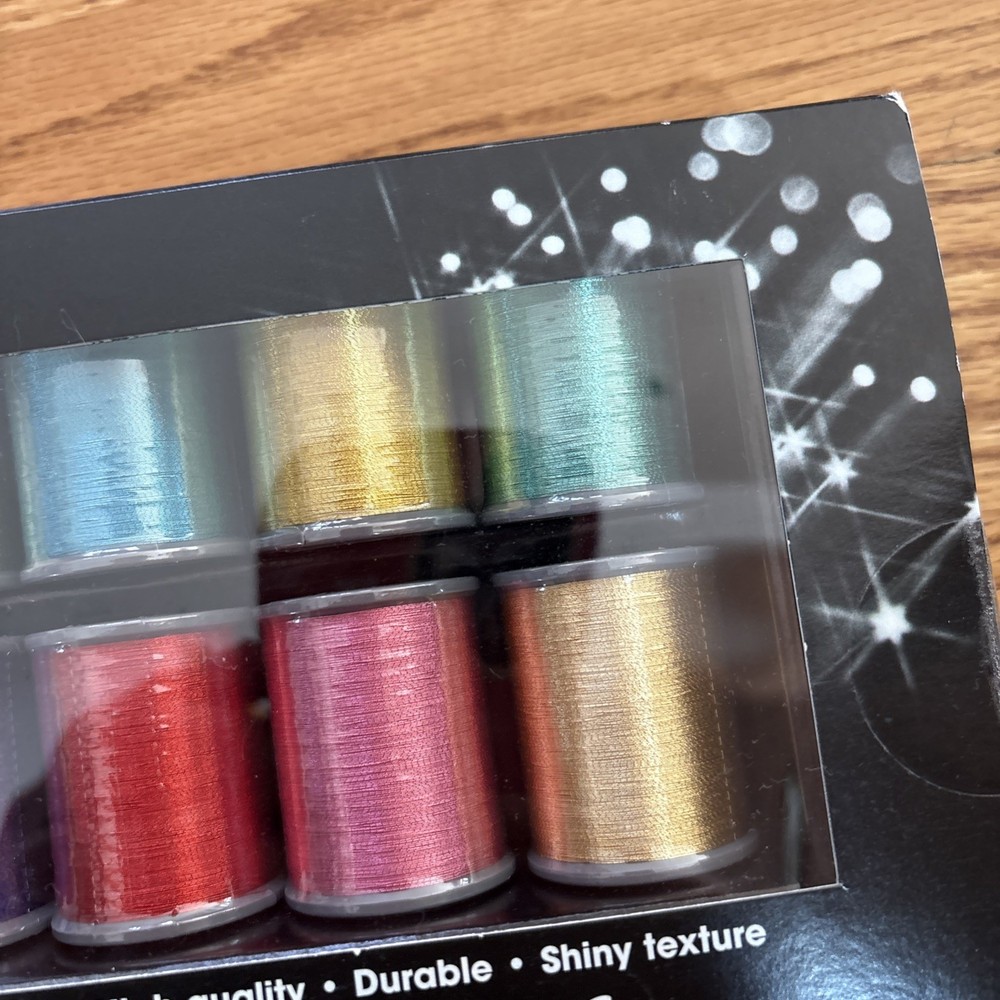 Brother 14 Spool Metallic Machine Embroidery Thread Set MTPK14