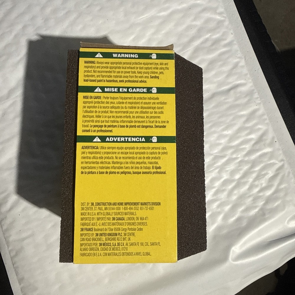 3M General Purpose Sanding Sponge CP041-3PK, Single Angle