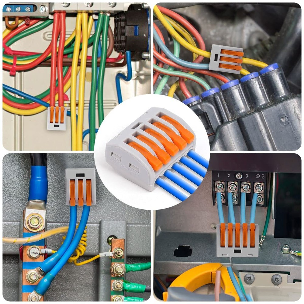 Lever Nut Wire Compact Cable Splice Circuit Electrical Connector Terminals Block