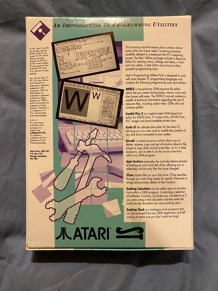 An Introduction Programming Utlities Atari 1040/520 ST NEW Disk By Atari UK