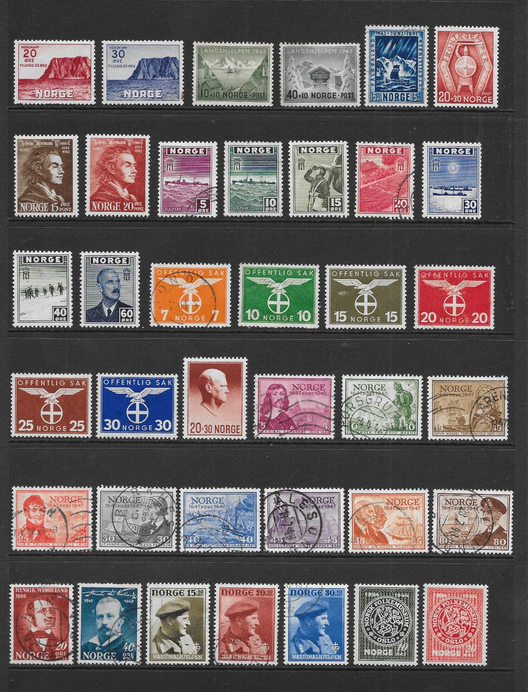NORWAY   MINT/USED ISSUES      1939 to 1946